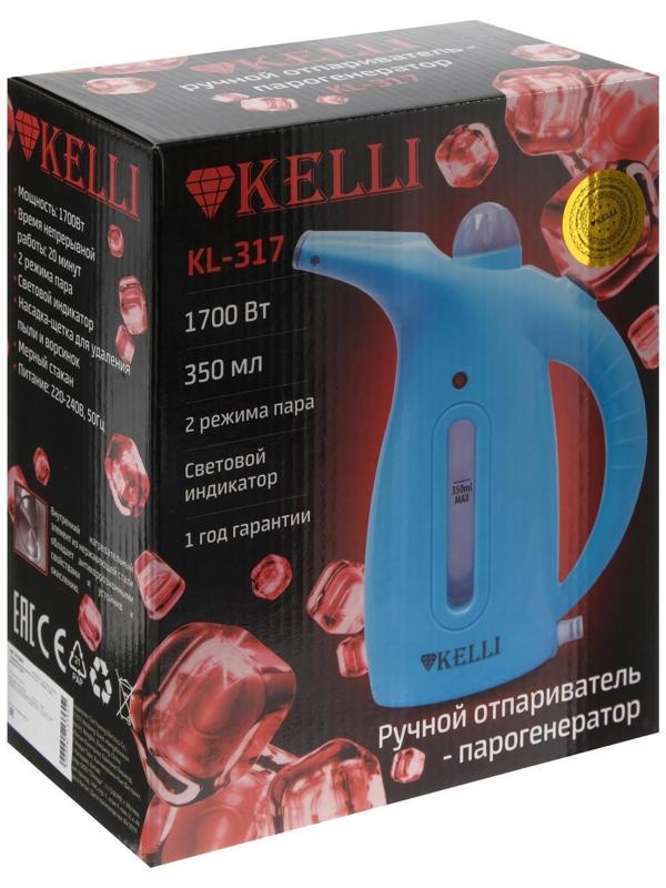 Отпариватель KELLI KL-317, ручной, 1700 Вт, 350 мл, розовый