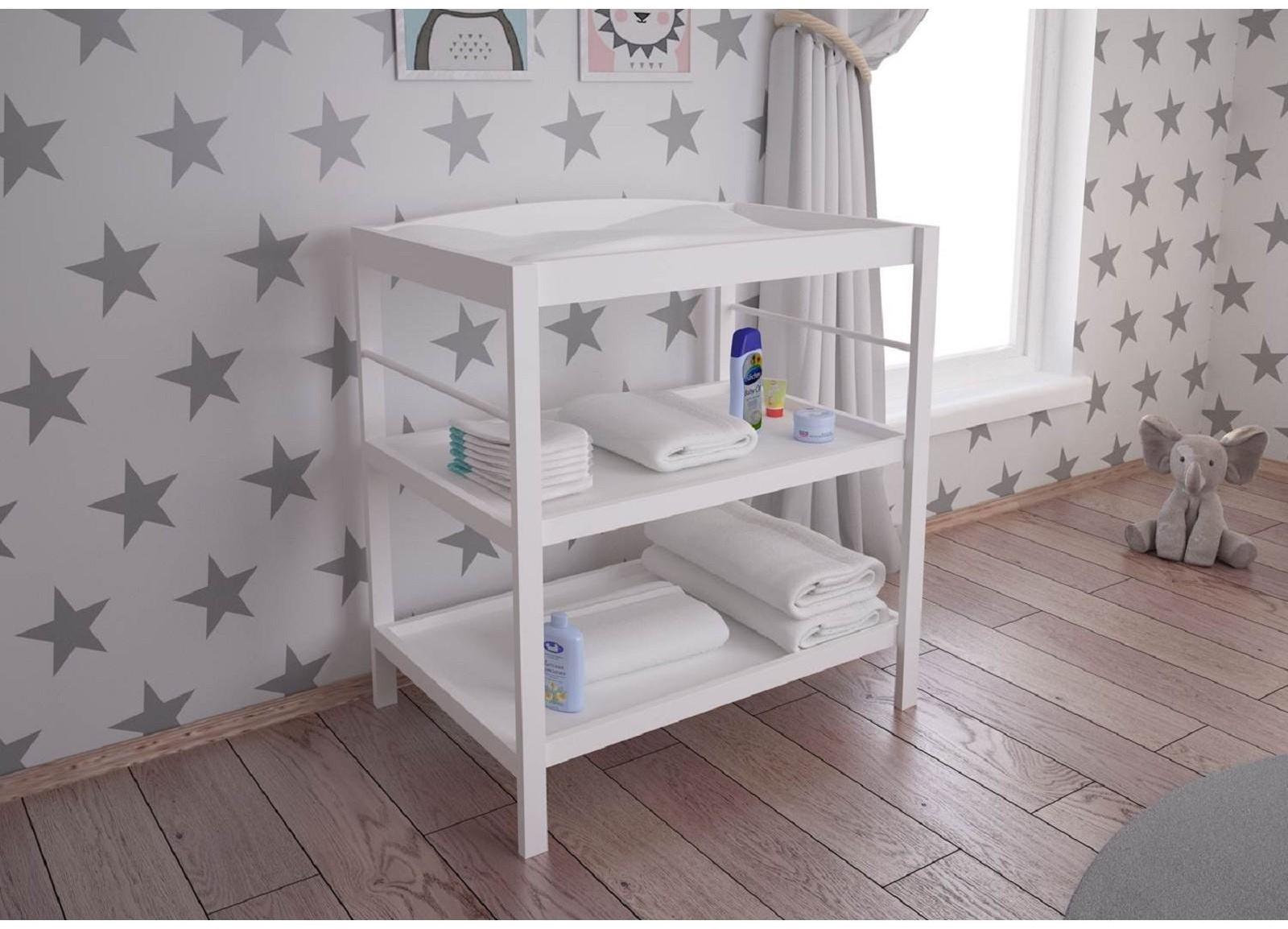 Пеленальный столик Polini kids Simple 1080, цвет белый