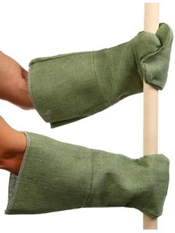 Рукавицы брезентовые, ОП2 плотность 480, зелёные