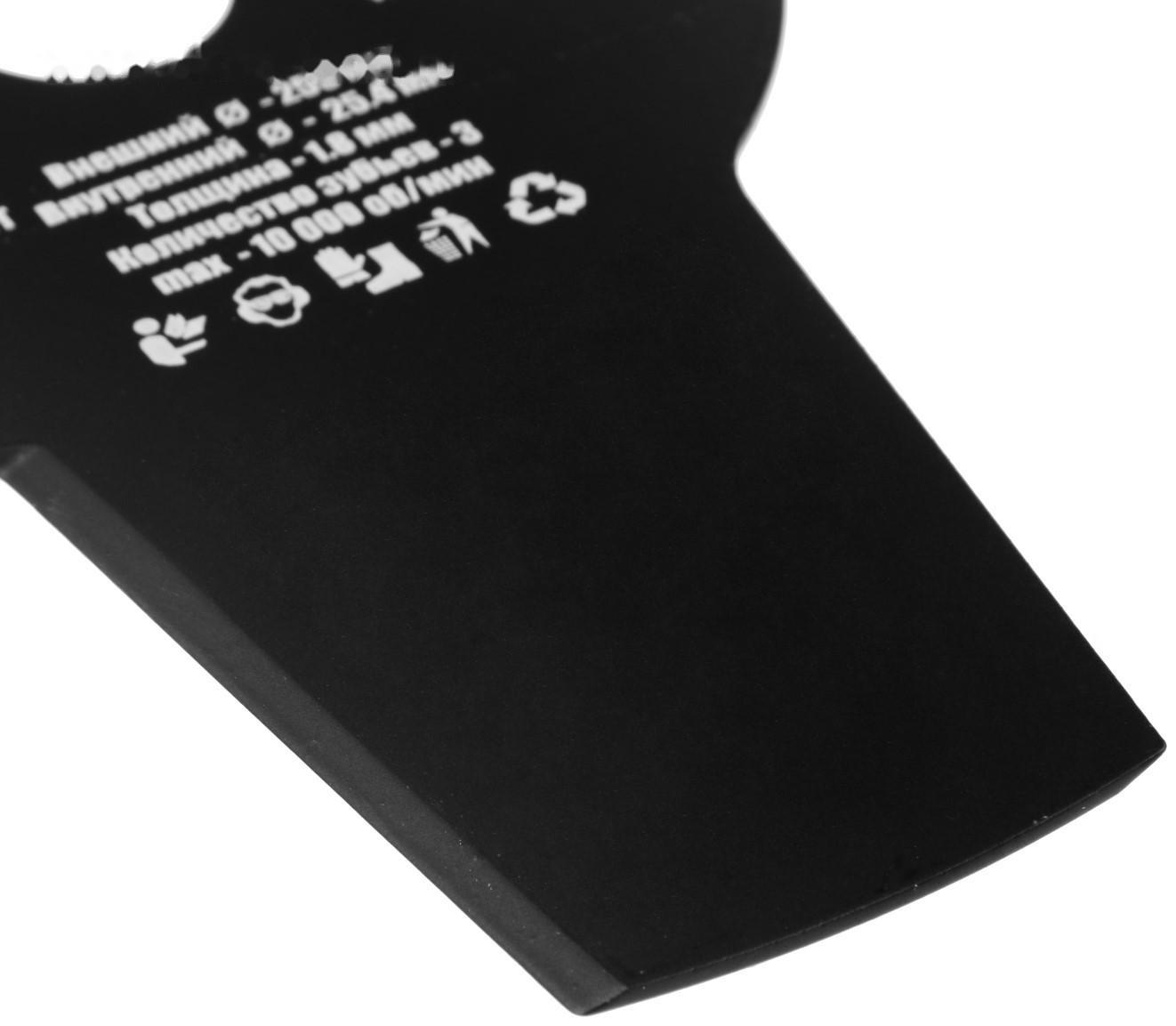 Нож для триммера Rezer ВС-07 General, 3-х лучевой, 255ммx25.4ммx1.8мм, высокопрочная сталь