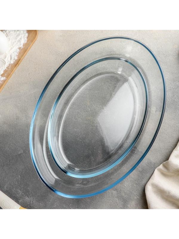 Набор форм из жаропрочного стекла для запекания Borcam, 2 предмета: 3 л, 1,5 л