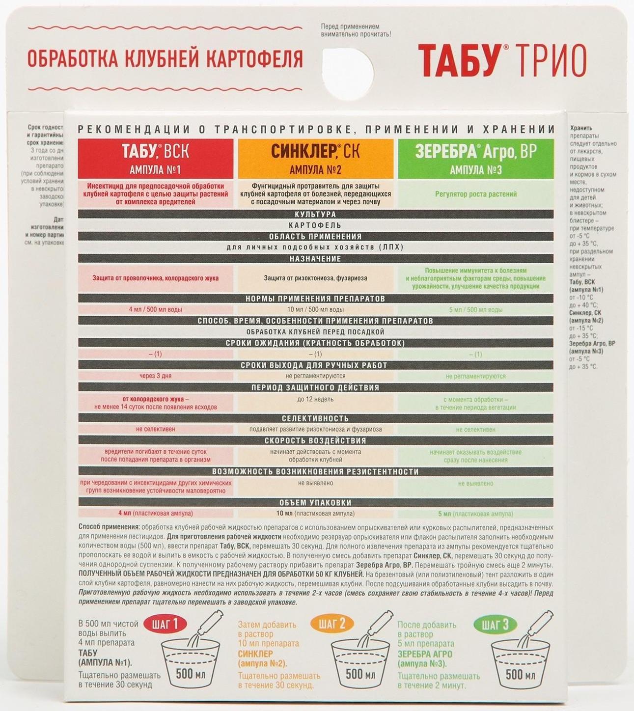 Средство от болезней и вредителей картофеля 