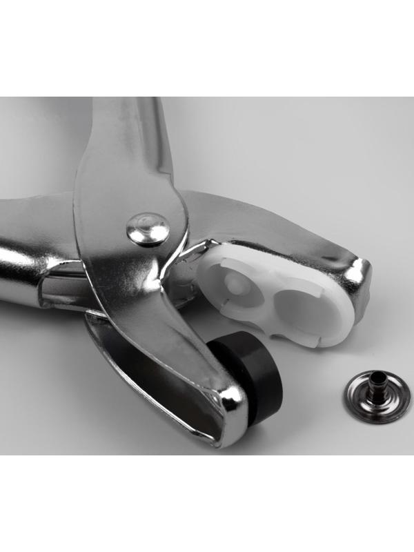 Щипцы для установки металлических кнопок, с кнопками, цвет голубой, HT-3