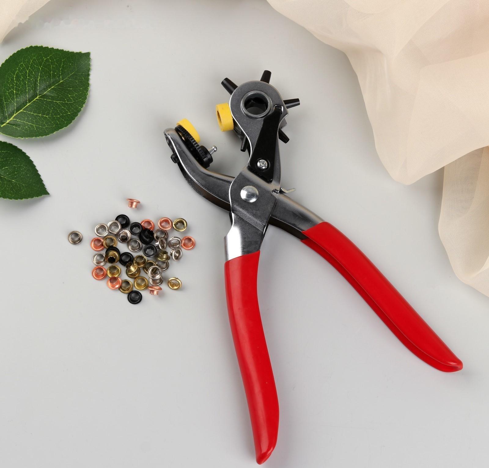 Щипцы-пробойник для установки блочек и кнопок, с блочками и кнопками, HPU-6