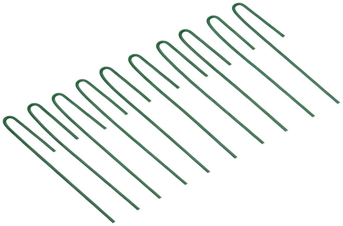 Колышек универсальный, h = 20 см, ножка d = 0.3 см, набор 10 шт., зелёный