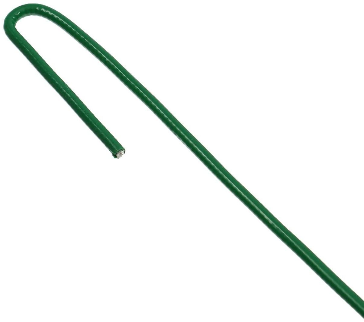 Колышек универсальный, h = 20 см, ножка d = 0.3 см, набор 10 шт., зелёный