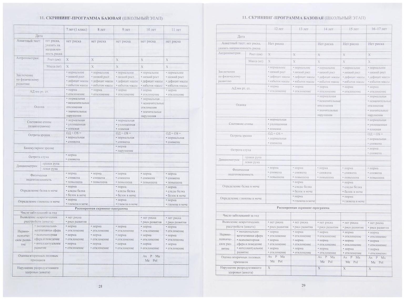 Медицинская карта ребёнка А4, 16 листов, обложка - мелованный картон 215 г/м², блок офсет 65 г/м². Форма № 026/у-2000
