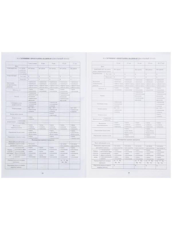 Медицинская карта ребёнка А4, 16 листов, обложка - мелованный картон 215 г/м², блок офсет 65 г/м². Форма № 026/у-2000