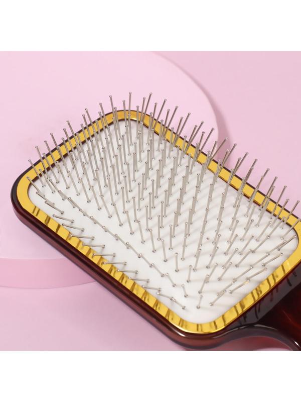 Расчёска массажная, широкая, 9 × 24,5 см, цвет «янтарный»