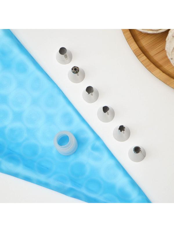 Набор кондитерский Доляна «Хоста», 8 предметов: мешок кондитерский 27×15 см, 6 насадок