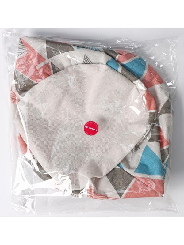 Корзина бельевая текстильная Доляна «Ромбы», 30×30×30 см