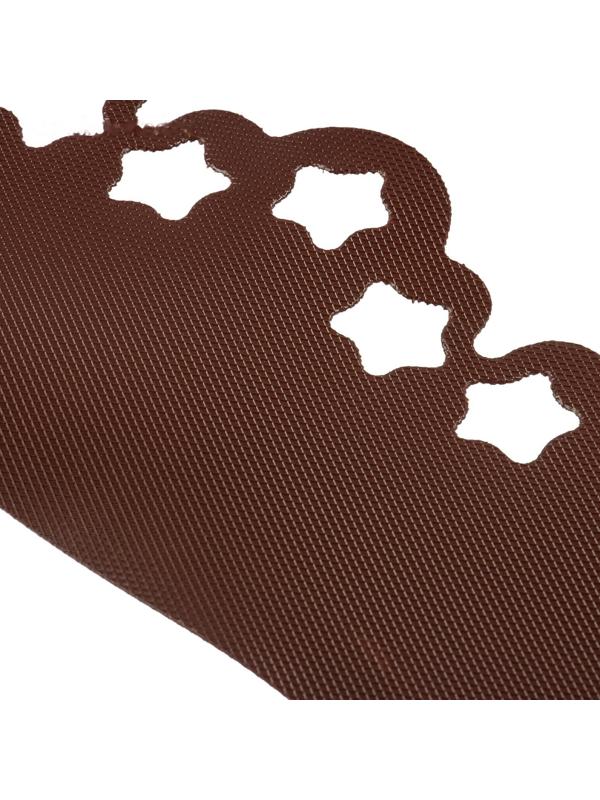 Лента бордюрная, 0.2 × 9 м, толщина 1.2 мм, пластиковая, фигурная, коричневая