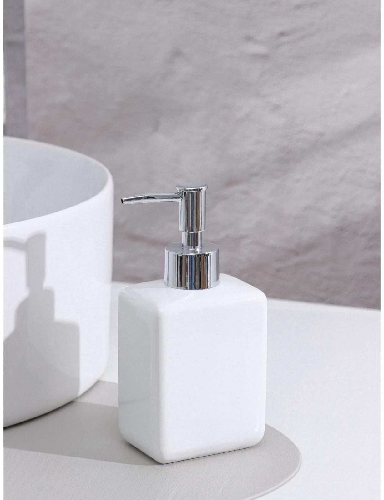 Дозатор для жидкого мыла SAVANNA «Природа», 350 мл, цвет белый