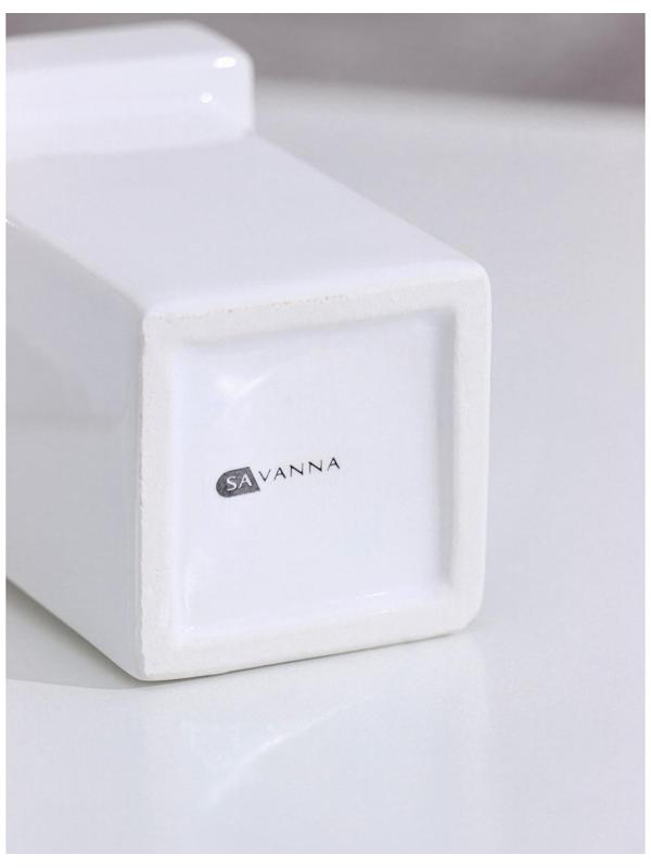 Дозатор для жидкого мыла SAVANNA «Природа», 350 мл, цвет белый