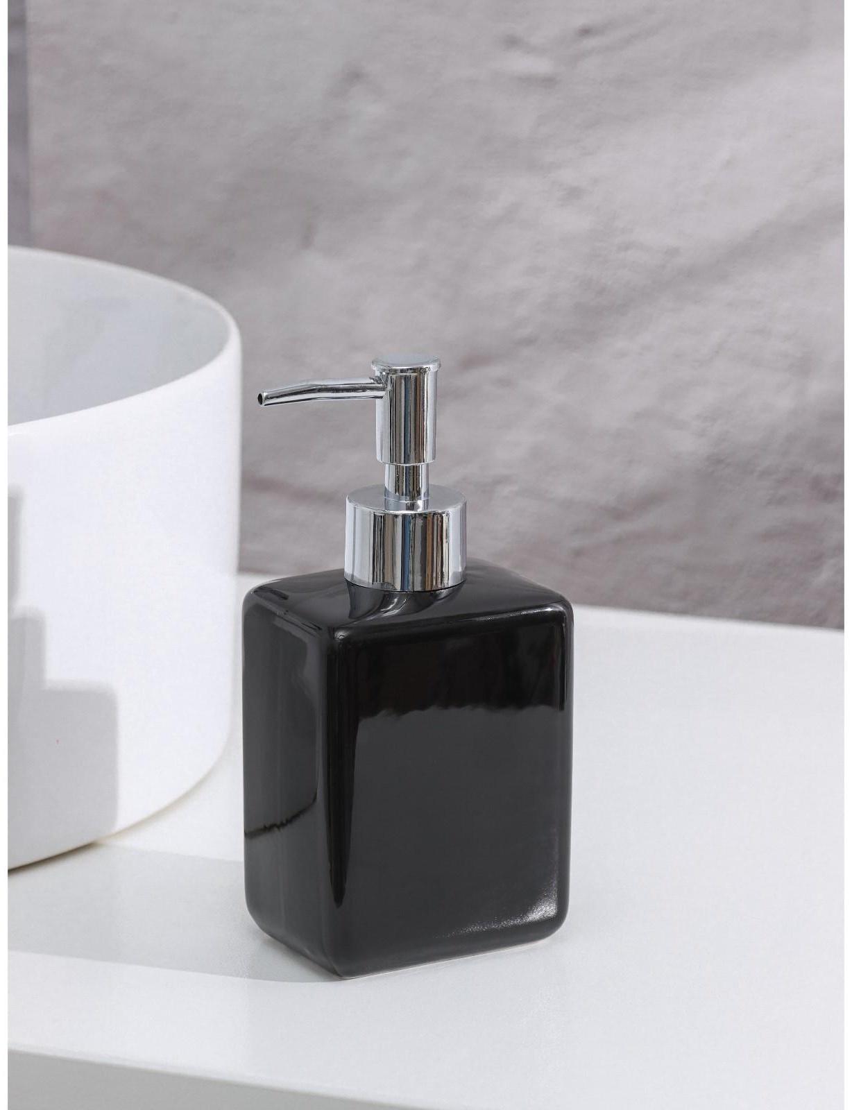 Дозатор для жидкого мыла SAVANNA «Природа», 350 мл, цвет чёрный