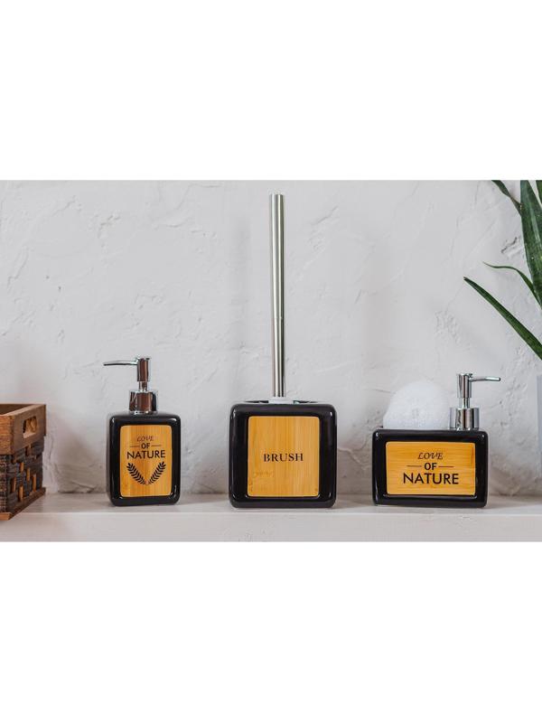 Дозатор для жидкого мыла SAVANNA «Природа», 350 мл, цвет чёрный