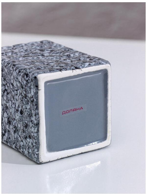 Дозатор для жидкого мыла Доляна «Гранит», 400 мл, цвет серый