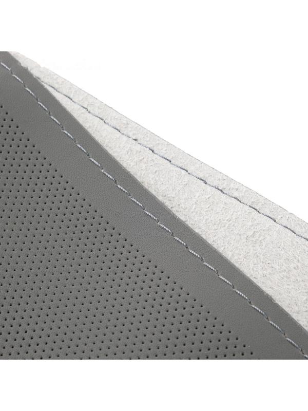 Сшивной чехол Cartage на руль 38 см, кожа PU, антискользящая, серый