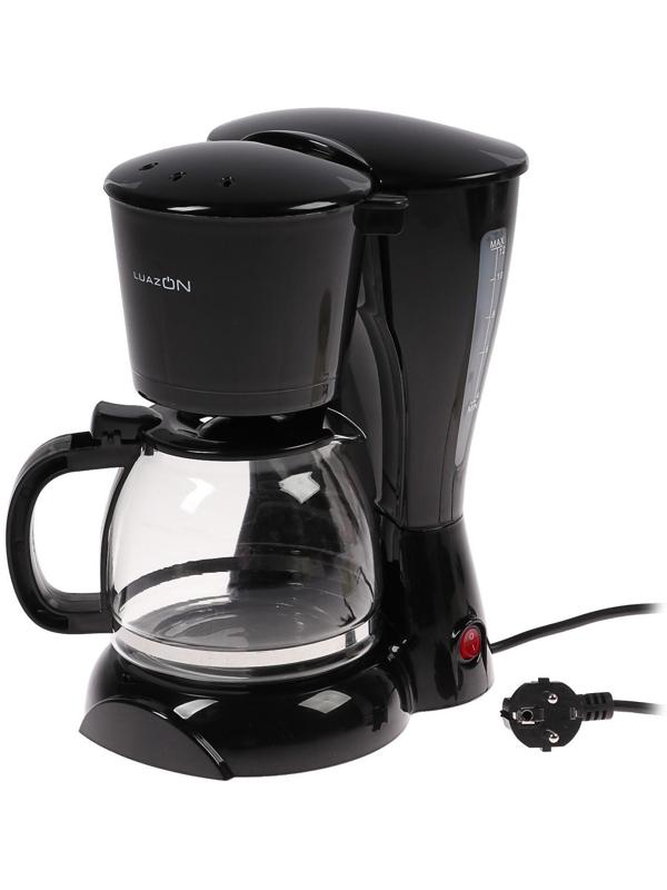 Кофеварка Luazon LKM-654, капельная, 900 Вт, 1.2 л, чёрная