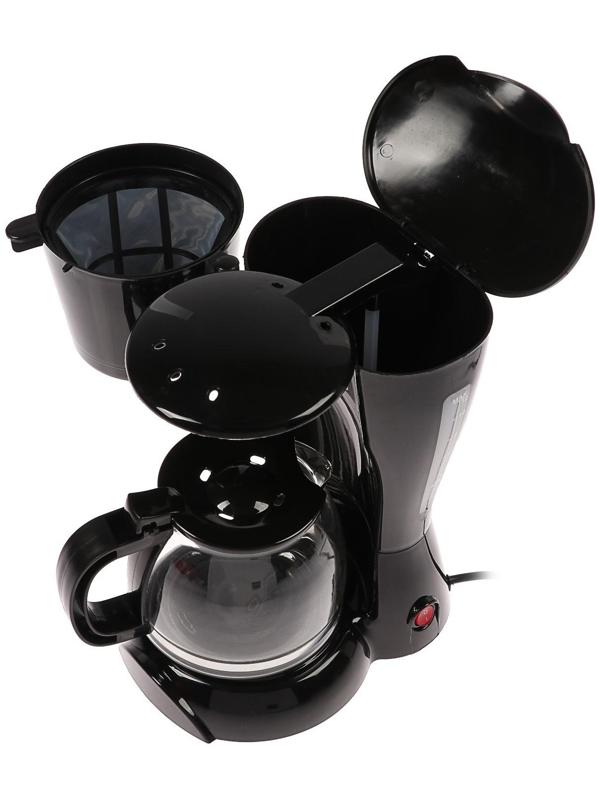 Кофеварка Luazon LKM-654, капельная, 900 Вт, 1.2 л, чёрная