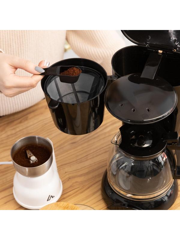 Кофеварка Luazon LKM-654, капельная, 900 Вт, 1.2 л, чёрная