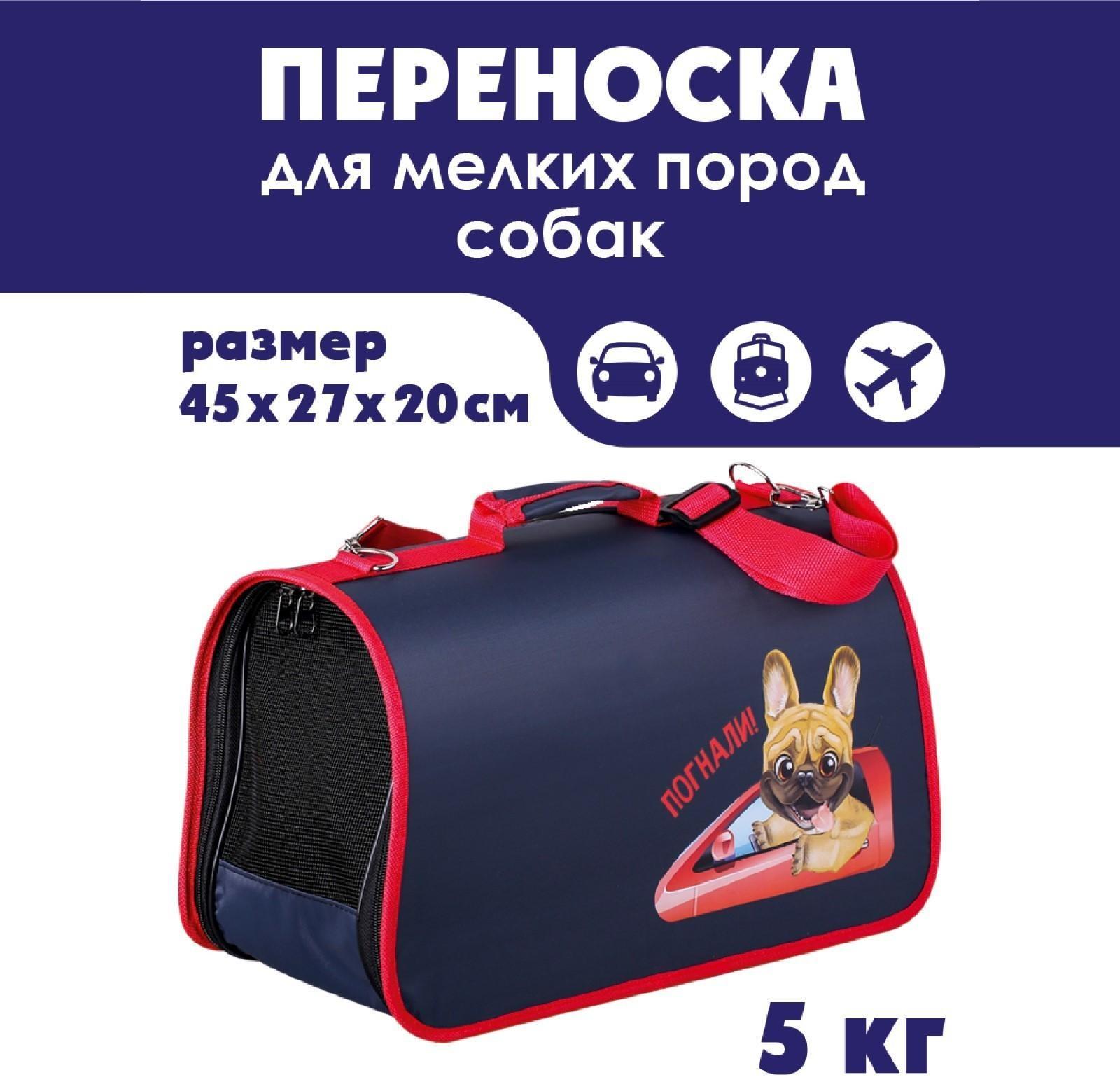 Сумка-переноска раскладная, каркасная «Погнали!» 45x27x20 см