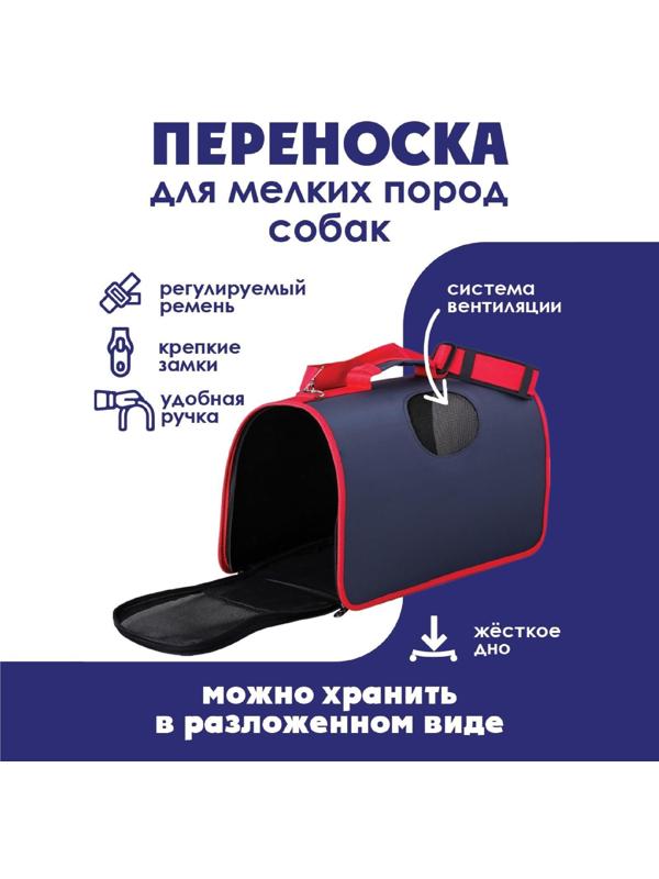 Сумка-переноска раскладная, каркасная «Погнали!» 45x27x20 см