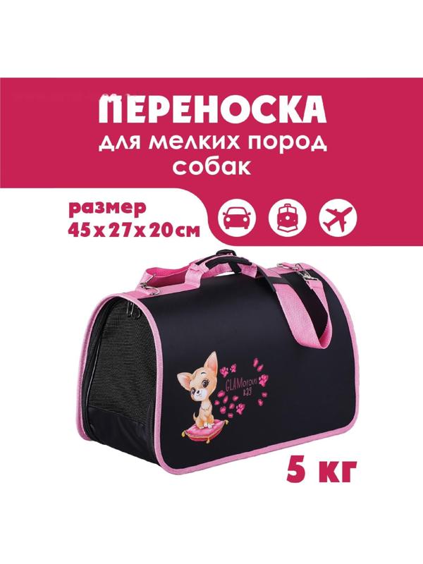 Сумка-переноска раскладная, каркасная Glamorous bag 45x27x20 см