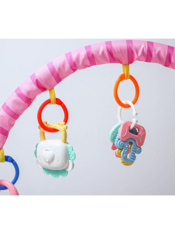 Дуга игровая мягкая на коляску/кроватку «Замочек», 46 - 68 см