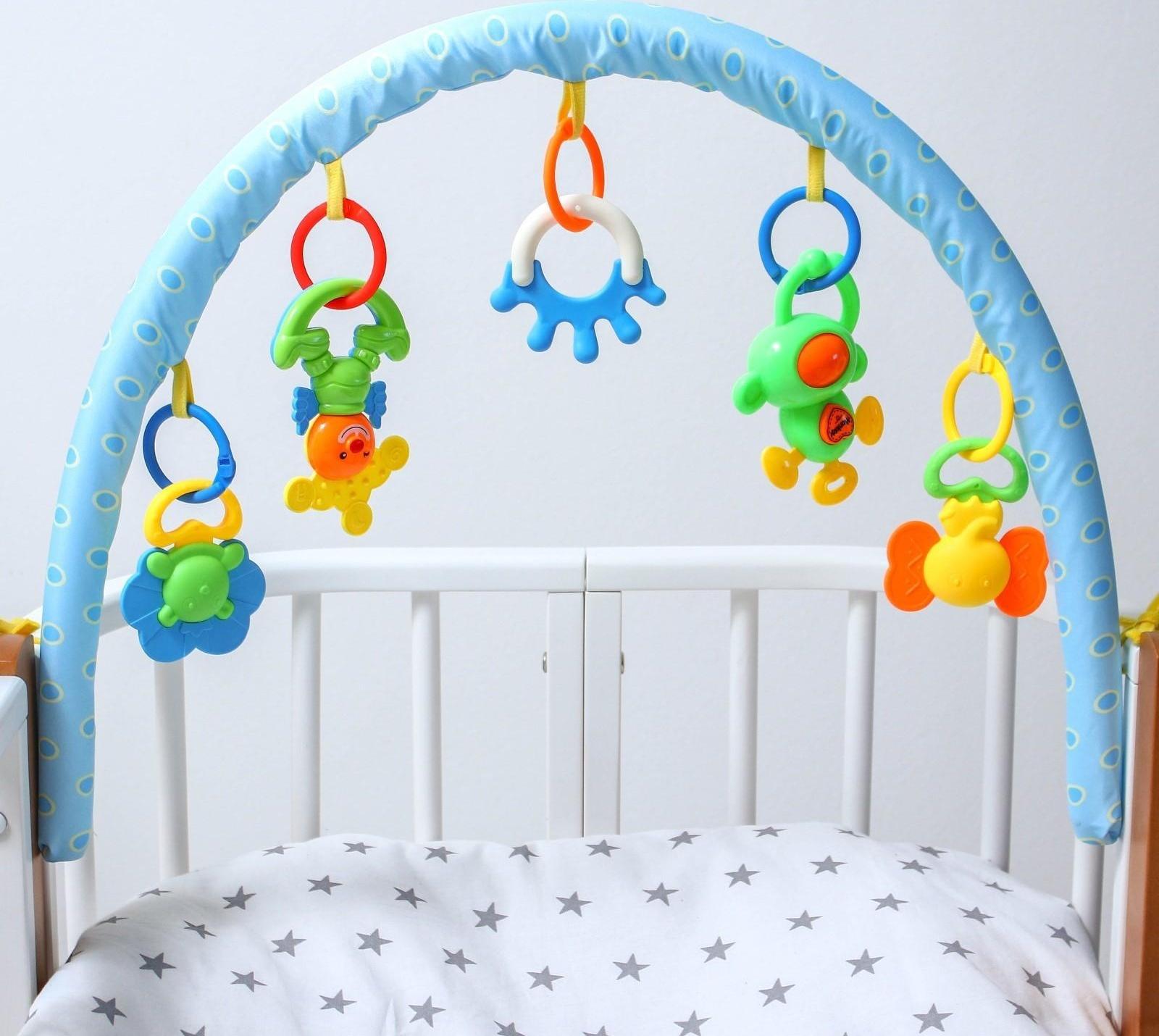 Дуга игровая мягкая на коляску/кроватку «Слоник», р-р 46-80, цвет МИКС