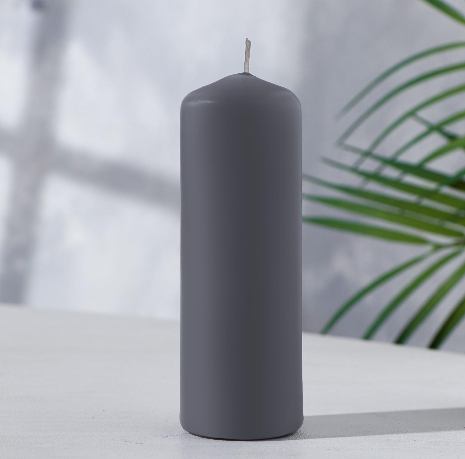 Свеча - цилиндр, 4×12 см, 15 ч, дымка