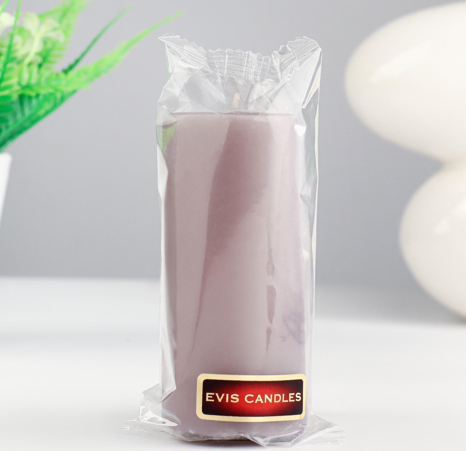 Свеча - цилиндр, 4×12 см, 15 ч, дымка