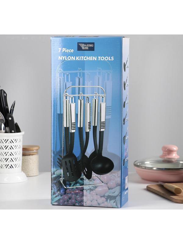 Набор кухонных принадлежностей Доляна «Фидель», 6 предметов, на подставке