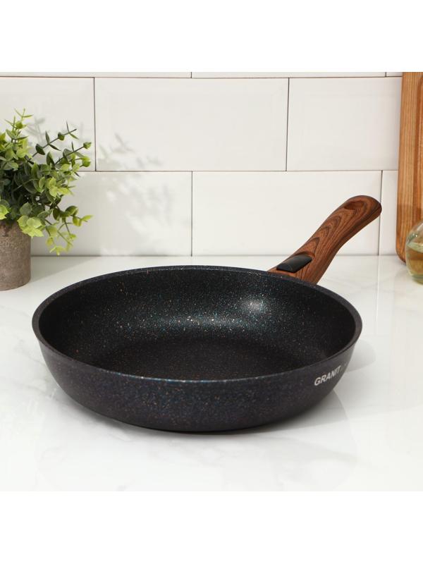 Сковорода Granit ultra blue, d=28 cм, съёмная ручка, антипригарное покрытие, цвет чёрный