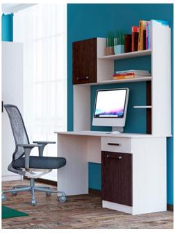 Стол письменный Хогвартс, 1230х555х1815, Дуб молочный/Венге