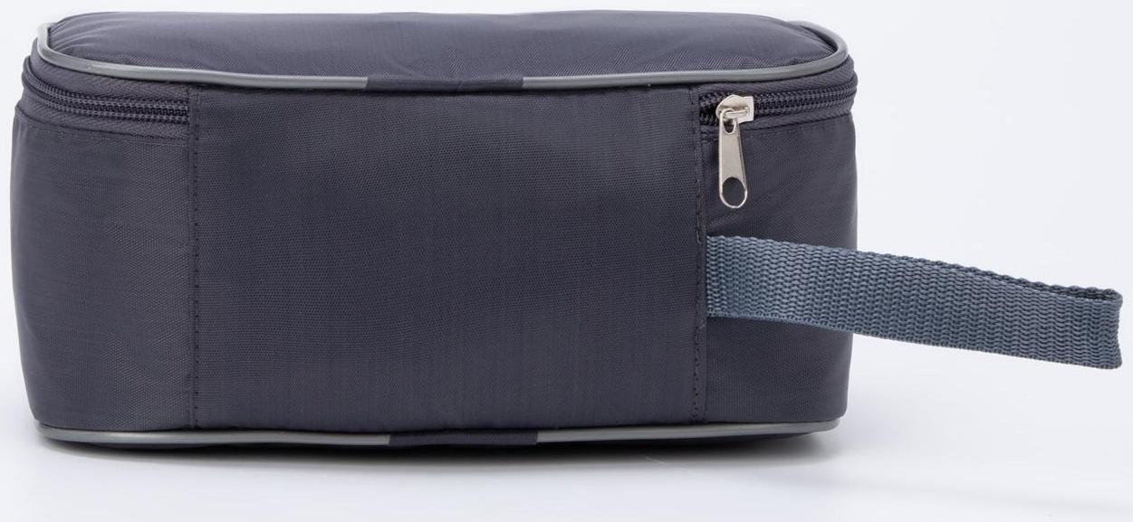 Косметичка на молнии, цвет серый