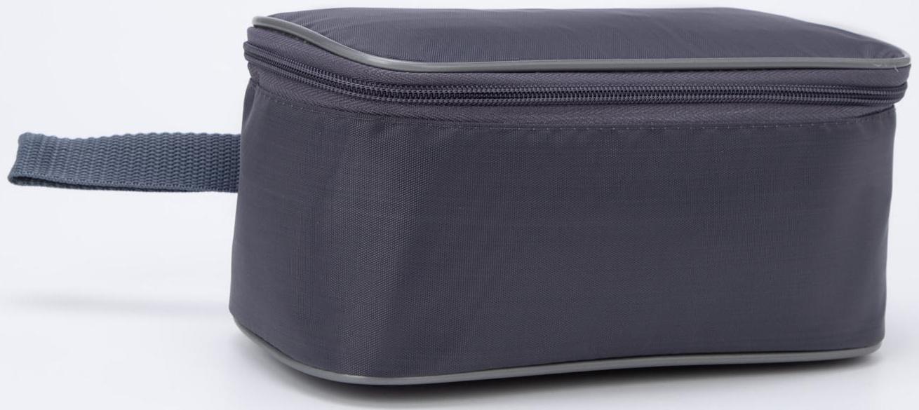 Косметичка на молнии, цвет серый