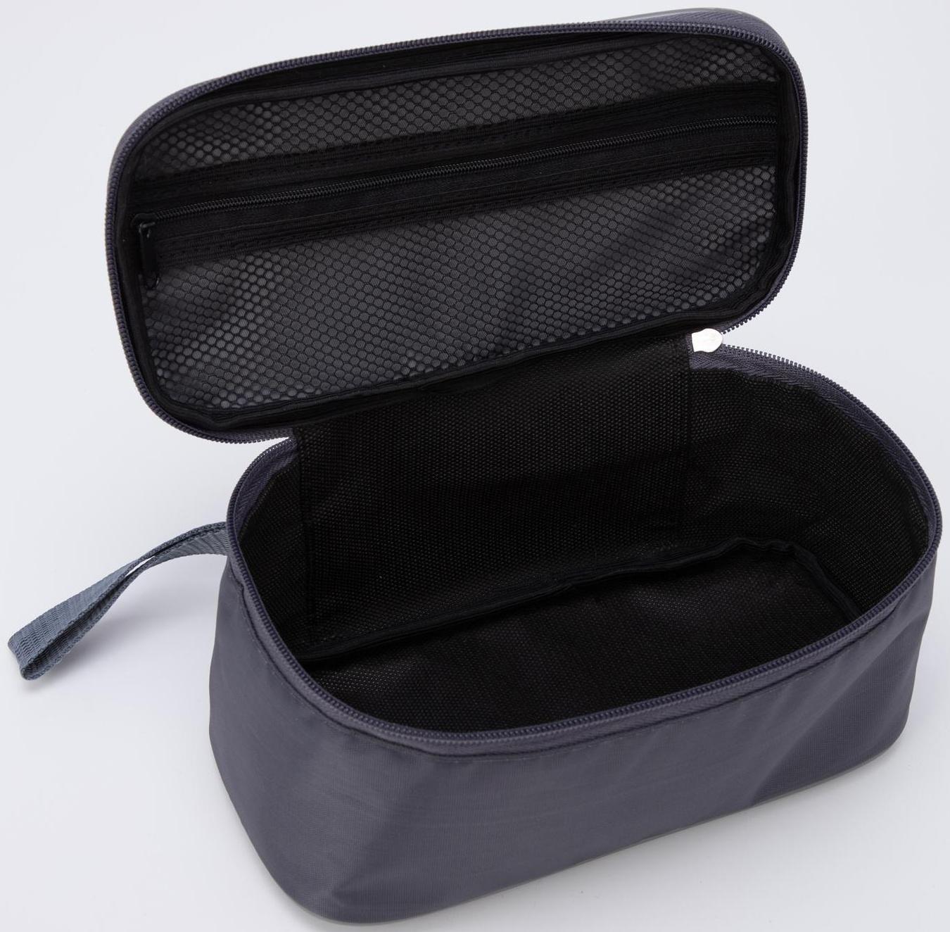 Косметичка на молнии, цвет серый