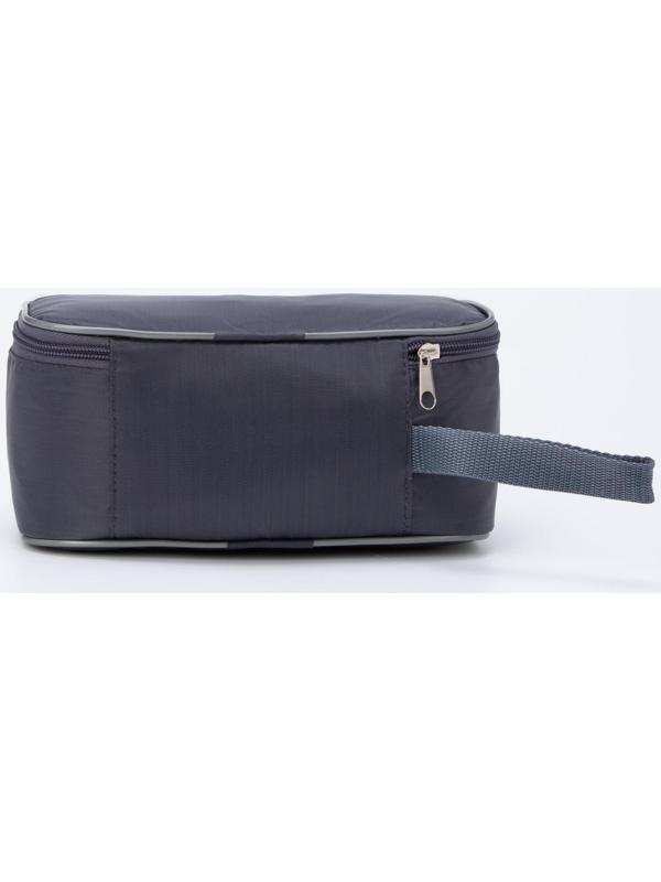 Косметичка на молнии, цвет серый