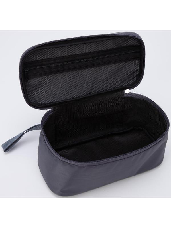 Косметичка на молнии, цвет серый