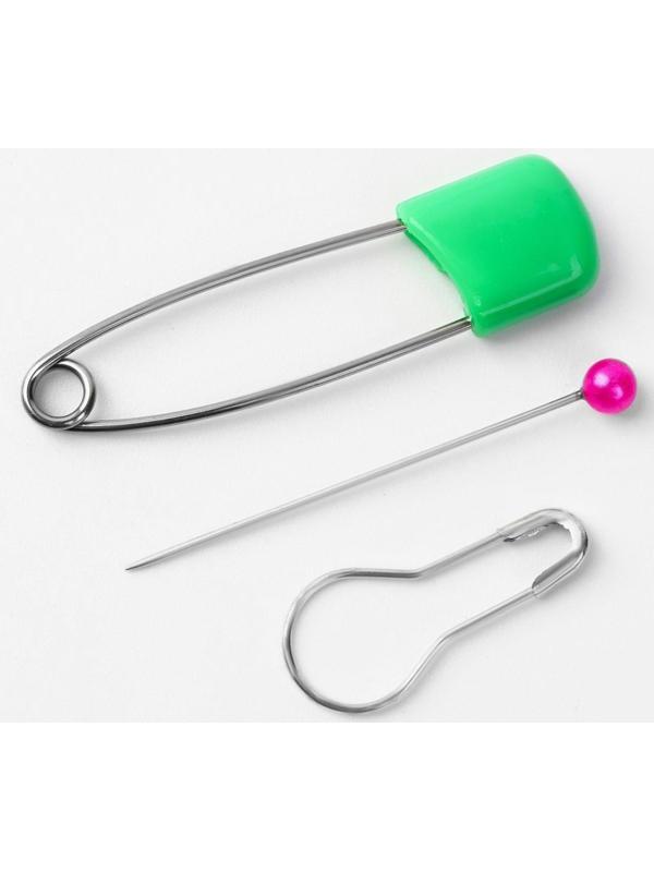 Набор булавок: портновские, с круглым концом, английские, 422 шт, цвет разноцветный