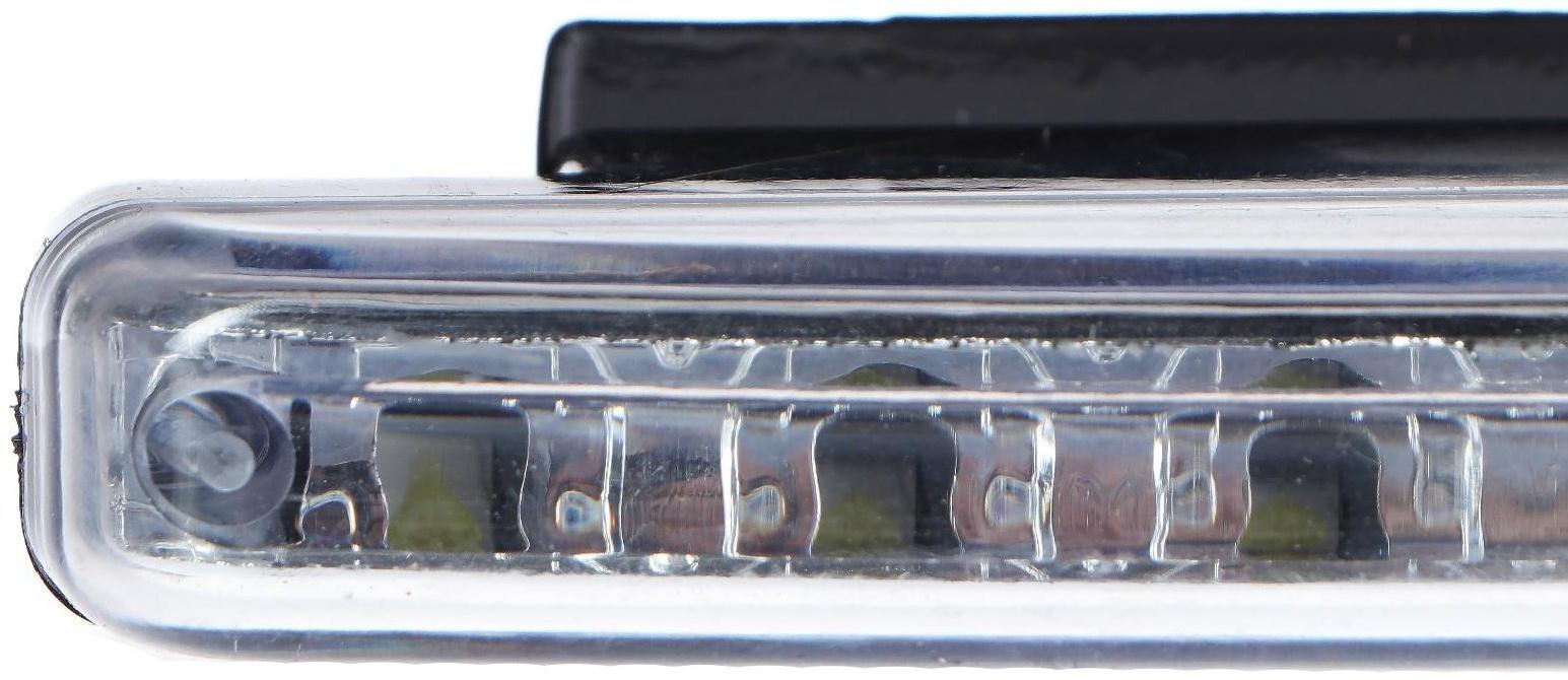 Дневные ходовые огни DRL AVS DL-8S, 155 x 40 x 17 мм, 2,4W, 8 светодиодов, набор 2 шт