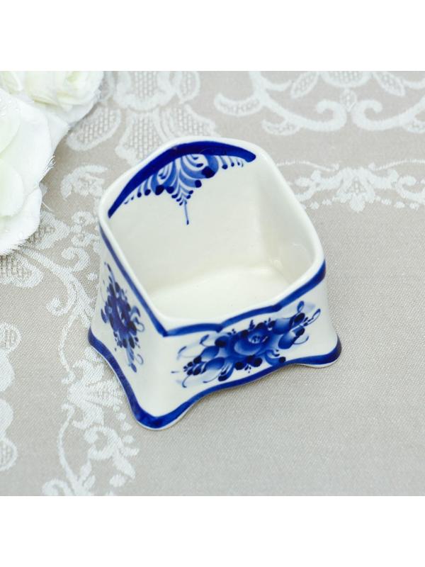 Подставка для губки, 6х9 см, гжель, фарфор