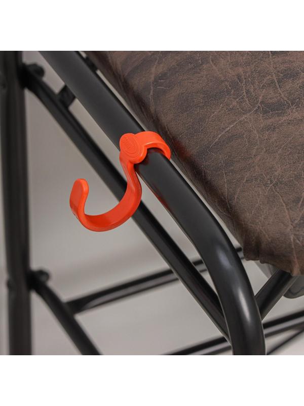 Подставка для обуви с сиденьем и ящиком ЗМИ, 3 яруса, 45×30×48 см, цвет чёрный