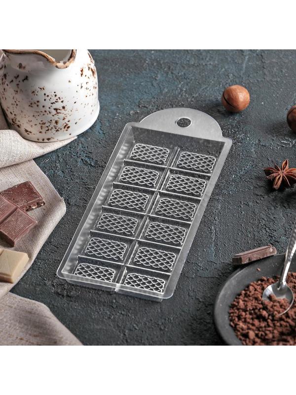 Форма для шоколада и конфет «Оригинальный», 7×15×1 см, цвет прозрачный