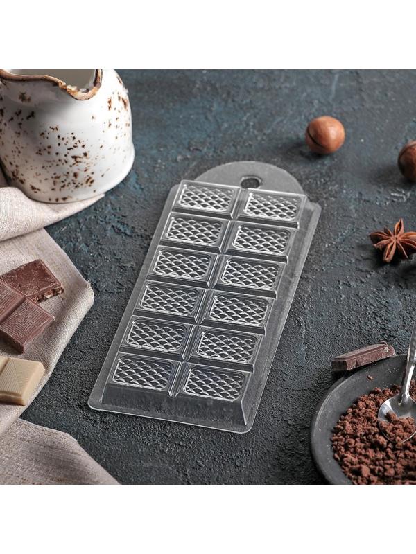 Форма для шоколада и конфет «Оригинальный», 7×15×1 см, цвет прозрачный