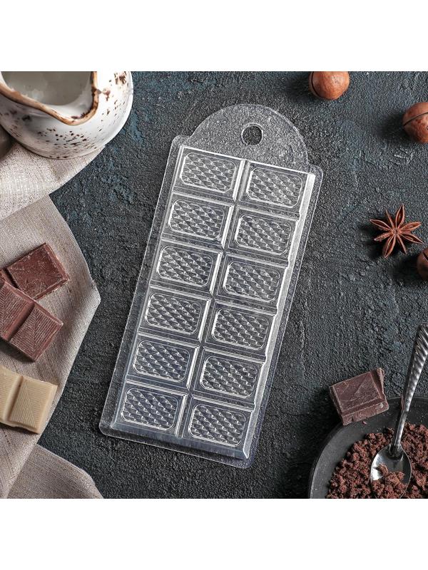 Форма для шоколада и конфет «Оригинальный», 7×15×1 см, цвет прозрачный