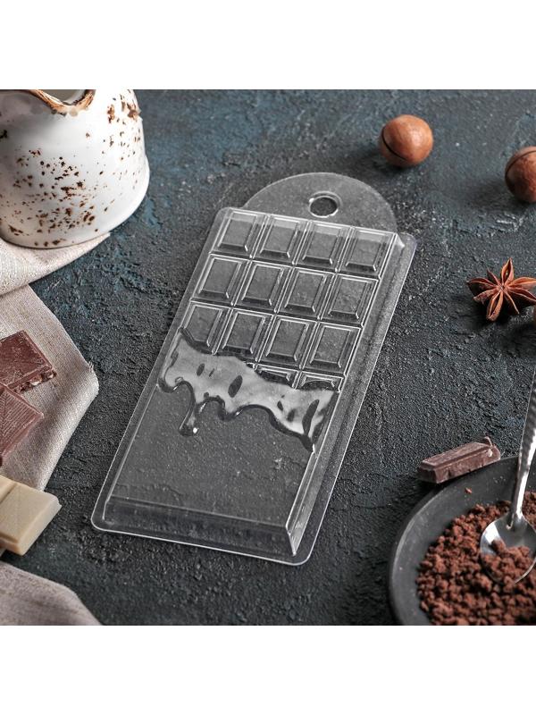 Форма для шоколада и конфет «Шоколад горячий», 7×15×1 см, цвет прозрачный