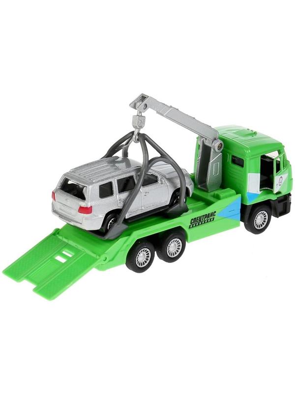 Набор металлических инерционных машин «Камаз-эвакуатор + Toyota Land Cruiser», 12 см и 7,5 см