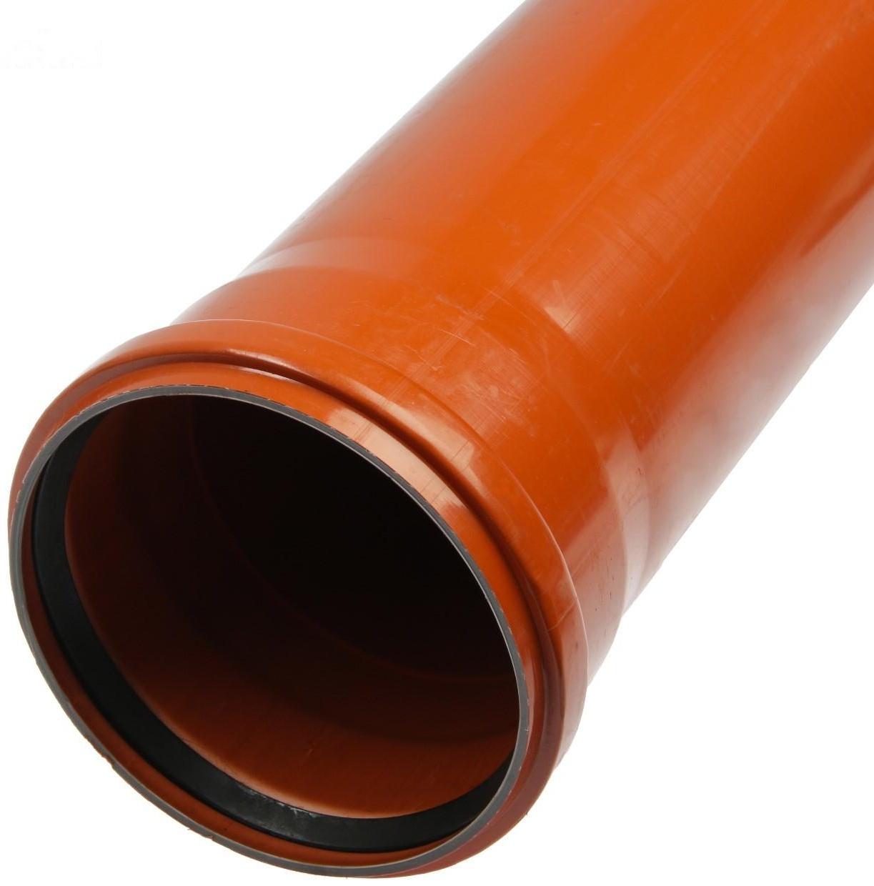 Труба канализационная FLEXTRON, наружная, d=160 мм, толщина 4.2 мм, 1000 мм